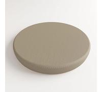 Namzi Round Leather Cushion - Perforated Cat Scratch Resistant Waterproof Oilproof Comfortable Light Grey Seating Pad | 13.77x13.77x1.77inch | 1 Piece