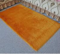 Namzi Soft Plush Solid Color Rug,Cozy Indoor Mat for Home Bedroom Living Room,11.81 * 11.81inch,1 Piece,Yellow glotch