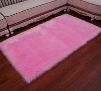 Namzi Soft Plush Solid Color Rug,Cozy Indoor Mat for Home Bedroom Living Room,11.81 * 11.81inch,1 Piece,Deep Pink