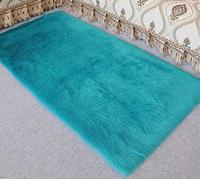 Namzi Soft Plush Solid Color Rug,Cozy Indoor Mat for Home Bedroom Living Room,11.81 * 11.81inch,1 Piece,Light Blue