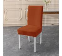 Namzi Solid Color Chair Covers 2 Pcs,Orange,15.75 * 15.75 * 18.9inch,Washable Slipcovers for Dining Room Living Room Chairs