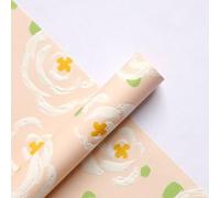 Namzi three dimensional printed embossed flower packaging paper,gifts, flowers packaging paper,10 Sheets,21.3 * 21.3in,pink