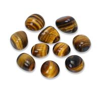 Namzi Tumbled Polished Natural Tiger's Eye Stones for Tumbling, Cabbing, Fountain Rocks, Decoration, Polishing, Wire Wrapping, Wicca & Reiki Healing Crystals(10 Pcs)
