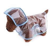 Namzi Waterproof Dog Raincoat, Lightweight Pet Rain Clothes with Poncho Hood (XXL, Blue)