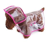 Namzi Waterproof Dog Raincoat, Lightweight Pet Rain Clothes with Poncho Hood (XXL, Rose)