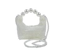 Namzi White Weave Bag 1 Piece，Cute Handwoven Acrylic Handbag, Stylish Mini Tote, Perfect for Brunch Casual Outings