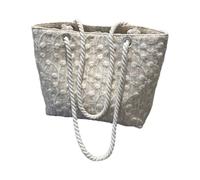 Namzi White Weave Bag 1 Piece,Cute Lace Straw Bag, Stylish for Beach Days Brunch, Elegant and Practical
