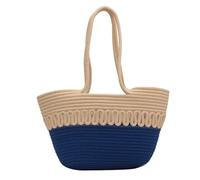 Namzi Woven Bags ,1 Piece Blue, Straw Beach Tote, Crocheted Hollow Out Shoulder Bag, Trendy for Seaside Trips Leisure Getaways