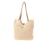 Namzi Woven Bags,1 Piece,large sized, Cotton Thread Beach Tote, Crocheted Hollow Out Shoulder Bag, Stylish for Seaside Getaways Leisure Trips