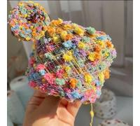 Namzi Yarn Ball 1 Roll, Acrylic Dacron Blend, Candy Pom Mix for Knitting Crochet, Crafts, DIY Gifts, Premium Yarn （A81）