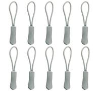 Namzi Zipper Slider ，10 PCS Gray, Pull Cord Accessory for Bags，Clothing, Easy Replacement for Backpacks, Must Have Sewing Notion
