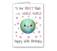 nan 65 65th Birthday Card best NAN in the whole world A5 size cute