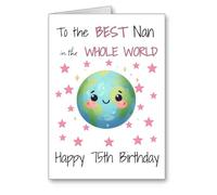 nan 75 75th Birthday Card best NAN in the whole world A5 size cute