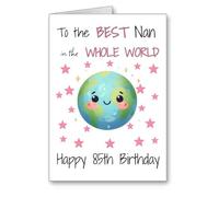 nan 85 85th Birthday Card best NAN in the whole world A5 size cute