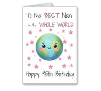 nan 95th 95 Birthday Card best nan in the whole world A5 size cute