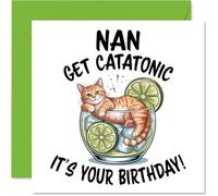 Nan Birthday Card, Catatonic Cute Animal Design Bday