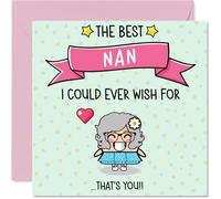 Nan Birthday Card, The Best I Could Ever Wish For