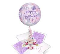 Nan Birthday Pop Up Card & Floating Balloon In A Box Surprise Send Direct with a Handwritten Card By LK