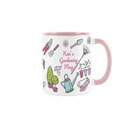 Nan Gardening Gift Mug - Nanny Grandma Gran Gardening Gift Pink Tea Coffee Gift Present Mug