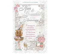 Nan & Grandad Anniversary Congratulations Opacity Card