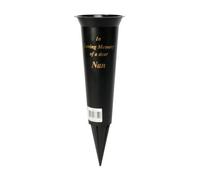 Nan Grave Vase 23Cm 5 Pack - Black Grave Spike