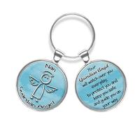 Nan Guardian Angel Keyring Double Pendant Memorial Gift R319