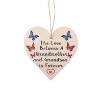 Nan Hanging Plaque Gifts for Grandma Nana Christmas Birthday Gifts from Grandson Christmas Ornament Gifts for Grandmother the Love Between a Grandmother and Grandson Is Forever Hanging Plaque