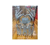 Nan Heart Hand Silver Crushed Crystal Ornament 30x20x10cm