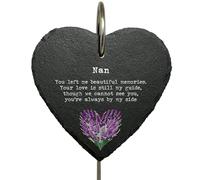 Nan - Lavender Memorial Plaque - Goodbye Is Not Forever. You Left Me Beautiful Memories. Your Love Is Still My Guide, Though We Cannot See You, You’re Always By My Side. - Slate Heart
