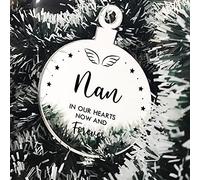 Nan Memorial Gift Mirror Acrylic Christmas Tree Decoration Keepsake