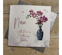 NAN - ORCHID MOTHER'S DAY CARD, HAND FINISHED (M26-25)