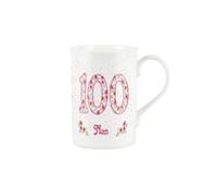 Nan Pink Floral Ages Mug - 100th Birthday Gifts Bone China Coffee/Tea Mug