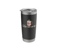 Nan Runs on Tea Funny Nan Tea Lover British Flag Stainless Steel Insulated Tumbler