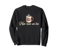 Nan Runs on Tea Funny Nan Tea Lover British Flag Sweatshirt