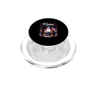 Nana 4th Of July US Flag Gnome Drinking Coffee Fireworks PopSockets PopGrip for MagSafe
