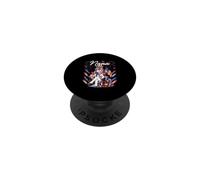 Nana 4th Of July US Flag Unicorn Drinking Coffee Fireworks PopSockets Adhesive PopGrip