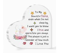 Nana Acrylic Plaques Mother's Day Gifts Gran Appreciate Present Grandma Birthday Heart Sign Home Decorations Nan Christmas Souvenirs from Grandkids Elephant Design Love Reminder Kepsake