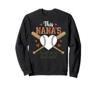 Nana Baseball Heart Leopard Print Field Display Sweatshirt