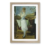 Nana by Edouard Manet Framed Print | A2 Oak Framed Wall Art | Ready to Hang | Modern Nature Picture | Living Room Bedroom Lounge Office