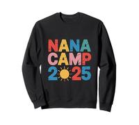 Nana Camp 2025 Family Vacation Summer Camping Crew Kids Sweatshirt