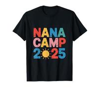 Nana Camp 2025 Family Vacation Summer Camping Crew Kids T-Shirt