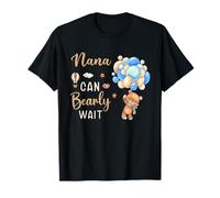Nana Can Bearly Wait Bear Gender Neutral Boy Baby Shower T-Shirt