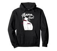 Nana Christmas Pajama Red Buffalo Plaid Polar Bear Pullover Hoodie