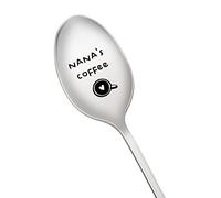 Nana Coffee Spoon, Nanny Gift from Grandkids Nana's Coffee Spoon Engraved Tea Spoons Mother's Day Birthday Christmas Gifts for Grandmother Mother Coffee Lover A7BXGKFS (Nana)