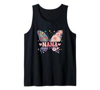 Nana Colorful Leopard Butterfly Floral Mother's Day Lover Tank Top