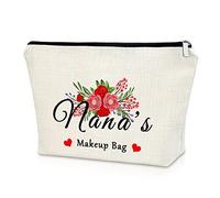 Nana Gift Mothers Day Gifts for Grandma Makeup Bag Best Nana Ever Gifts Grandma Birthday Gifts Cosmetic Bag Christmas Retirement Gifts Nana Gifts from Granddaughter Grandson Cosmetic Travel Pouch