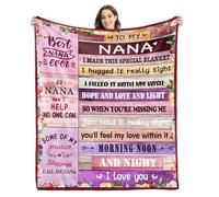 Nana Gifts Blanket,Nana Birthday Gifts,Gifts for Nana from Grandchildren Granddaughter,Xmas Gifts for Nana Grandma,Nana Gifts from Grandkids,Best Nana Ever Gifts Throw Blanket 60inx50in