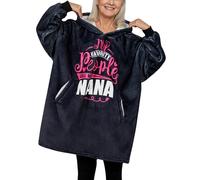 Nana Gifts for grandma, Wearable Blanket Hoodie, Oversized Flannel Hooded Blanket, Sweatshirt, for Mother's Day, Birthday, Christmas, One Size, Nana-call Me, 34.6'' × 33.5''