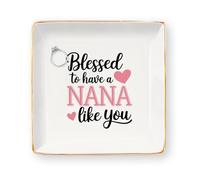 Nana Gifts for Nana Christmas Xmas Birthday Gift Nanna Gifts from Grandchildren Nan Birthday Personalised Grandma Grandmother Present for Nan Mother's Day Retirement Trinket Dish Mothers Day