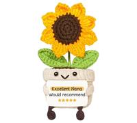 Nana Gifts, Nana Birthday Gifts from Grandchildren, Handmade Emotional Support Crochet with Affirmation Cards, Funny Positive Sunflower Gift for Women, Birthday Christmas Mother's Day Present